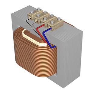 Transformer windings are typically placed one on top of the other to reduce magnetic field loss.